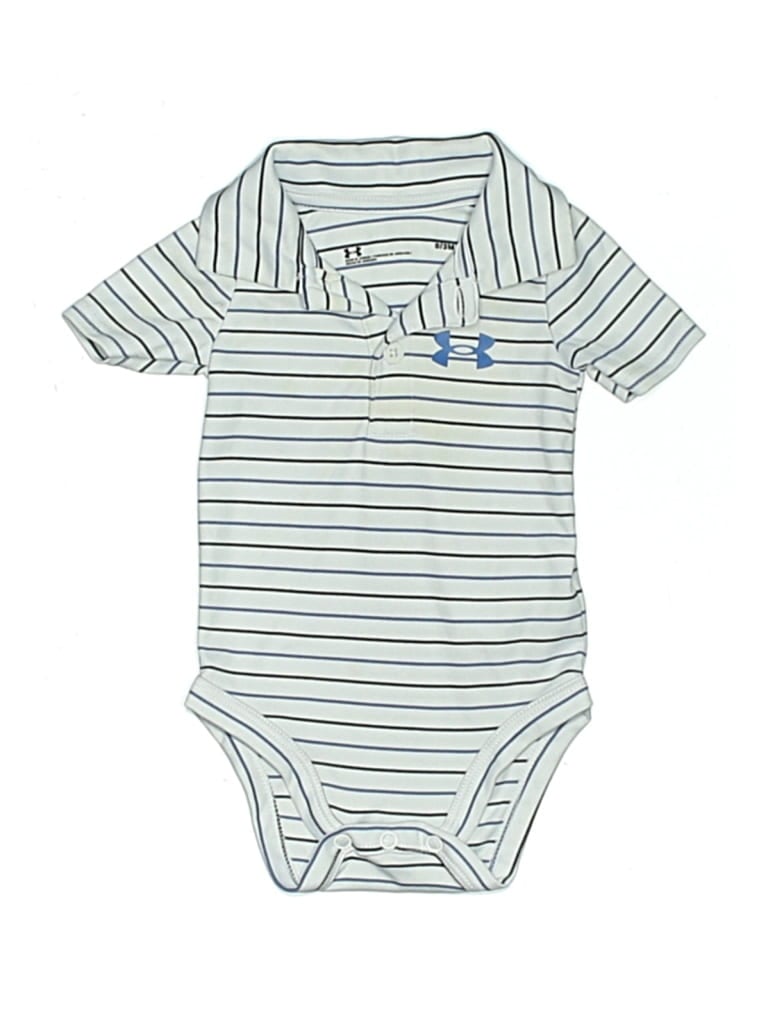 Pre-owned Under Armour Babies' Short Sleeve Onesie In Blue