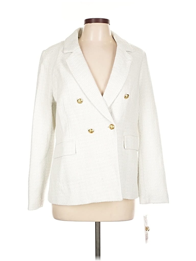 Pre-owned Nanette Lepore Blazer Jacket In White
