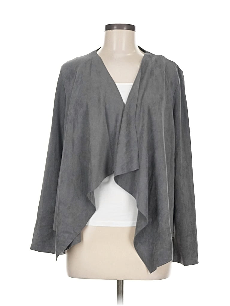 Pre-owned She + Sky Cardigan Sweater In Gray