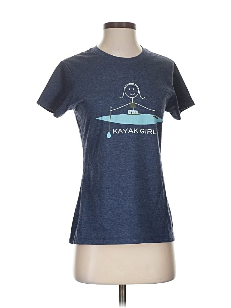 Pre-owned Port & Company Short Sleeve T-shirt In Blue