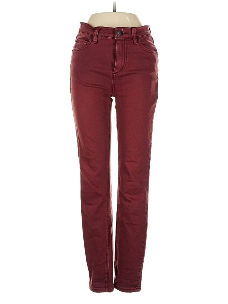 Pre-owned Free People Jeans In Burgundy
