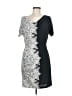 BCBGMAXAZRIA Graphic Multi Color Gray Cocktail Dress Size M - photo 1