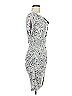 BCBGMAXAZRIA Graphic Multi Color Gray Cocktail Dress Size M - photo 4