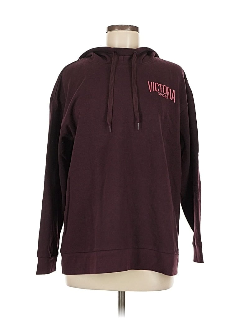 Pre-owned Victoria Sport Pullover Hoodie In Burgundy