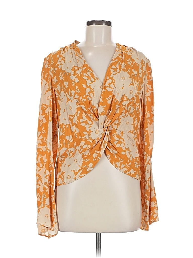 Band Of Gypsies Long Sleeve Blouse In Multi