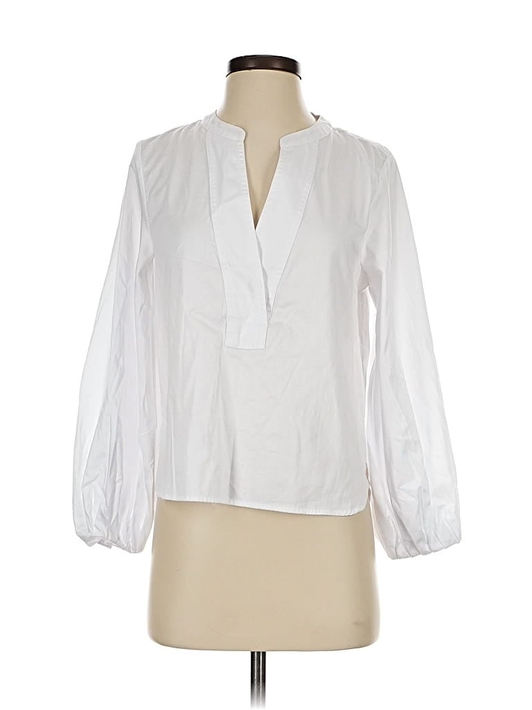 Pre-owned Madewell 3/4 Sleeve Blouse In White