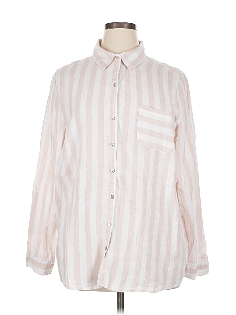 Pre-owned C&c California Long Sleeve Button Down Shirt In White