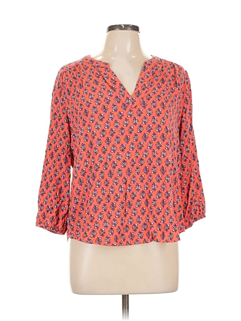 Pre-owned St. John's Bay 3/4 Sleeve Blouse In Orange