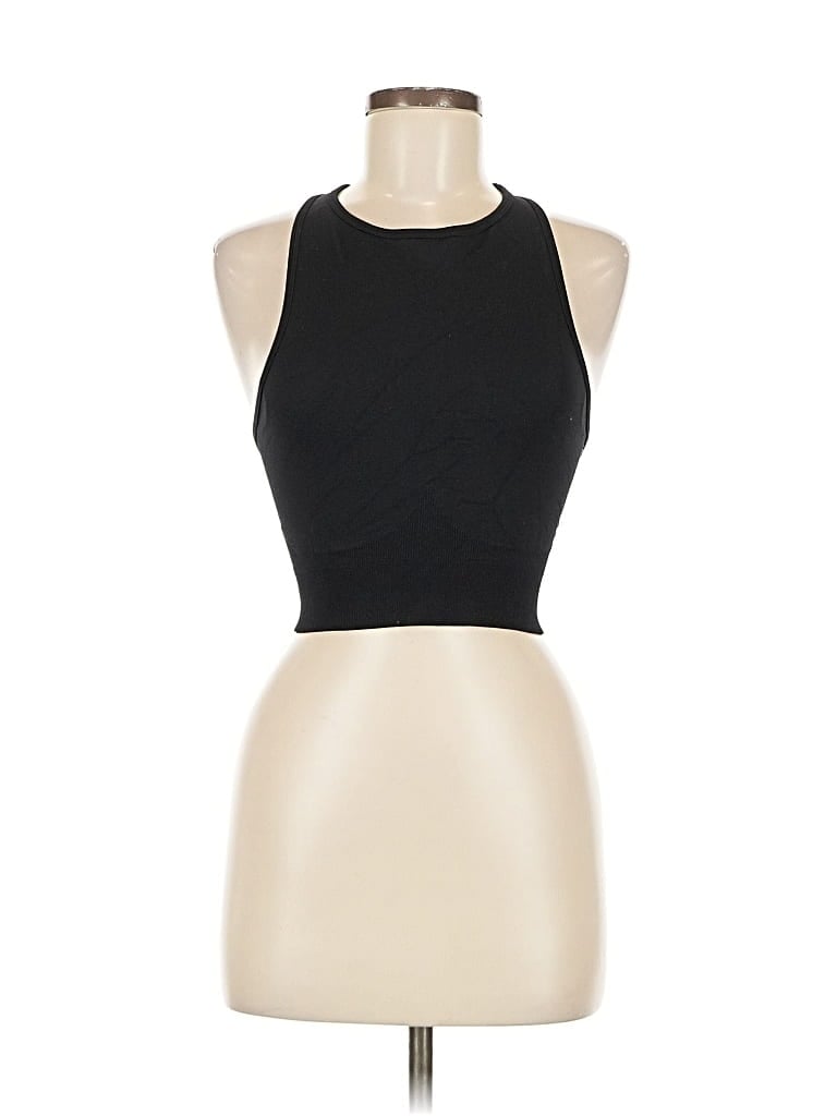 Pre-owned Unbranded Tank Top Black Halter Neckline Tops
