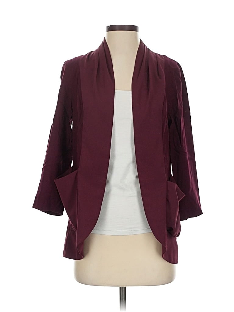 Pre-owned Kimchi Blue Blazer Jacket In Burgundy