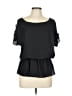 Alythea Black Short Sleeve Blouse Size L - photo 1