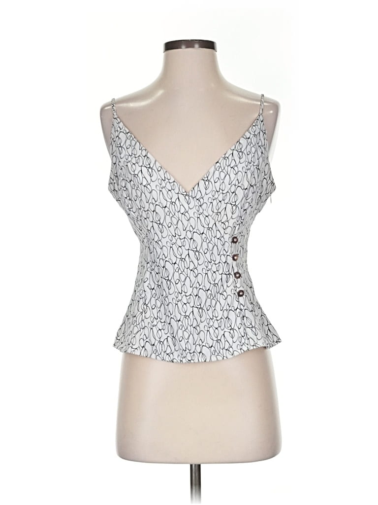 Pre-owned Astr Sleeveless Top Silver Sweetheart Neckline Tops