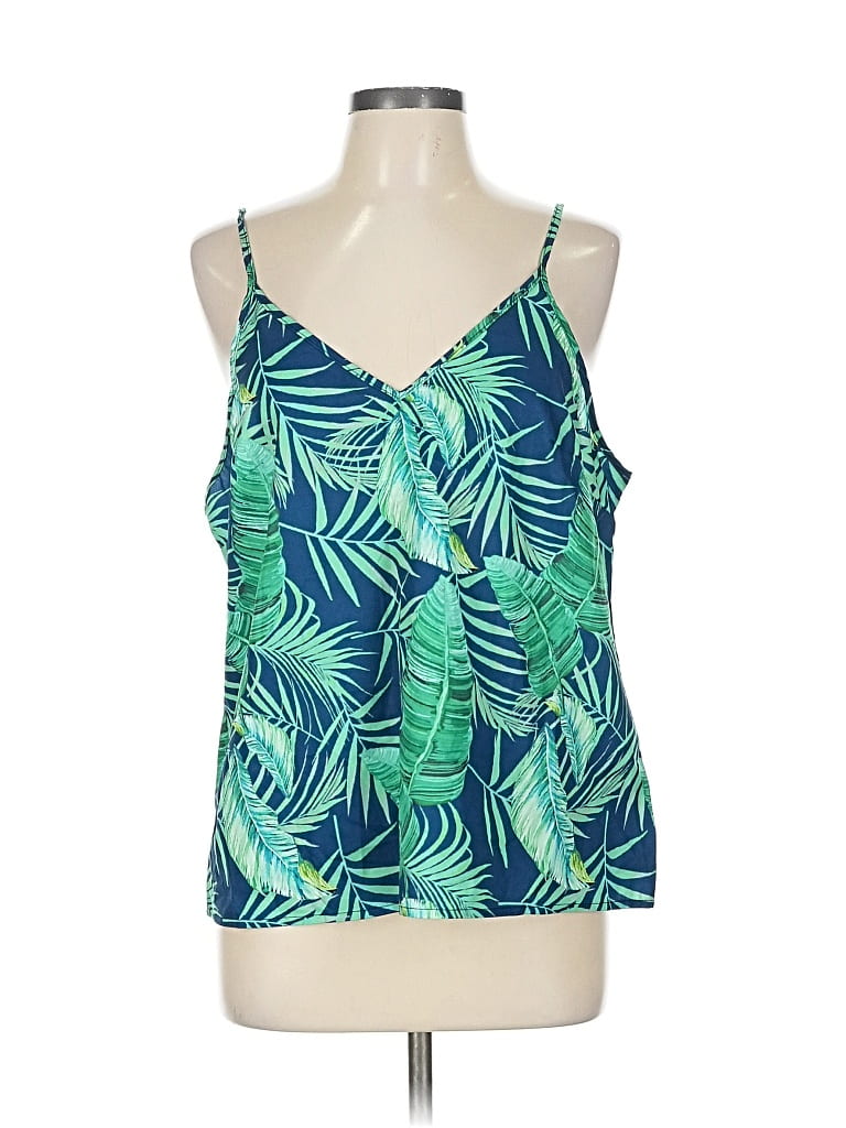 Pre-owned Shein Sleeveless Blouse In Green