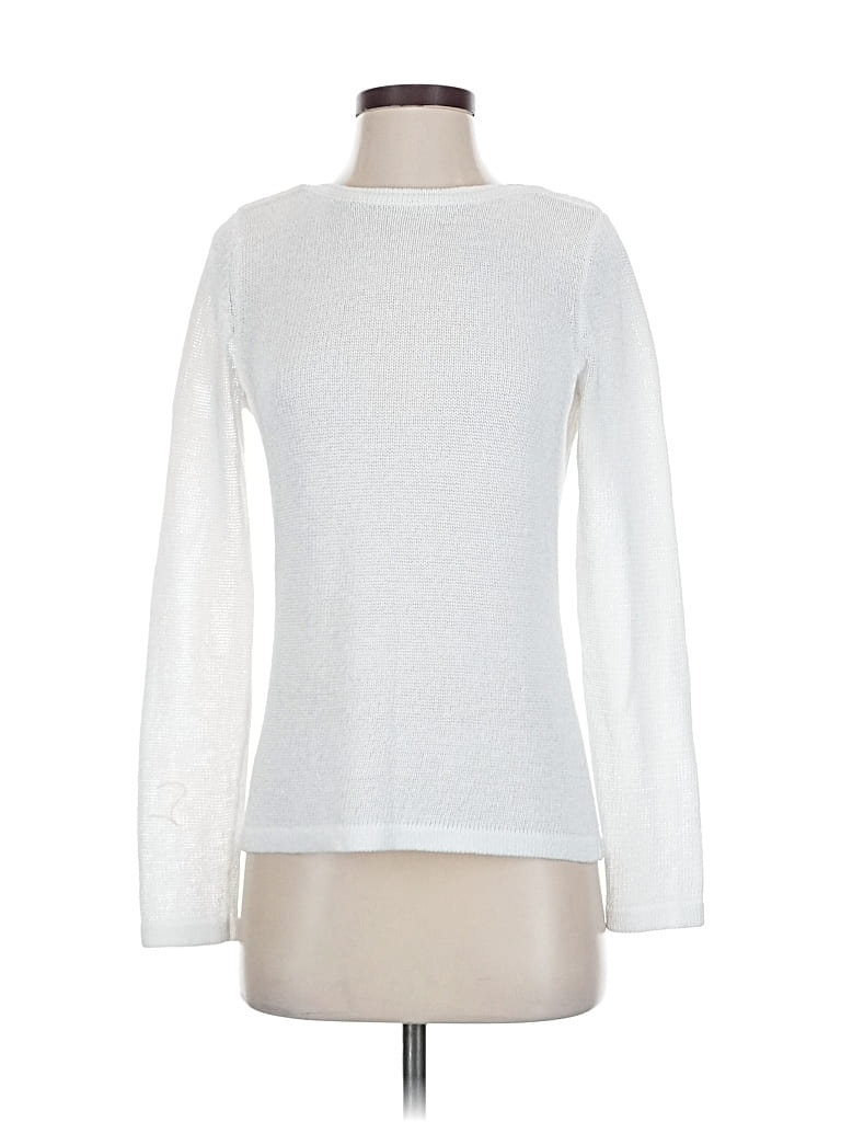 Pre-owned J. Mclaughlin Pullover Sweater In White