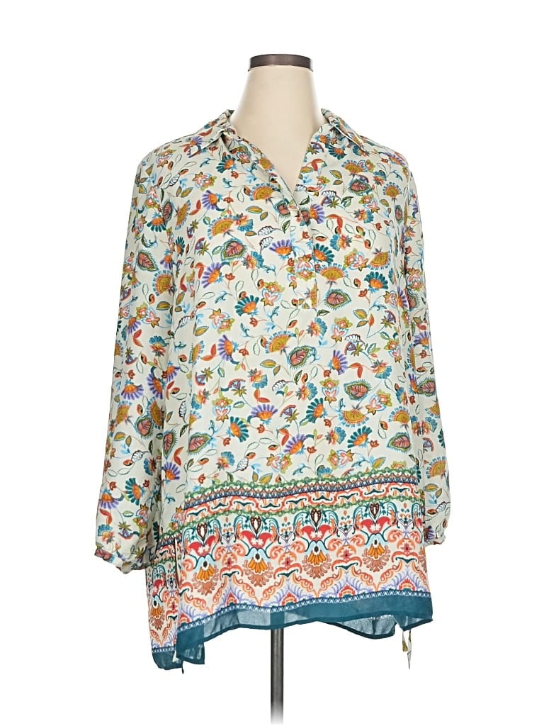 Pre-owned Cynthia Rowley 3/4 Sleeve Blouse In White