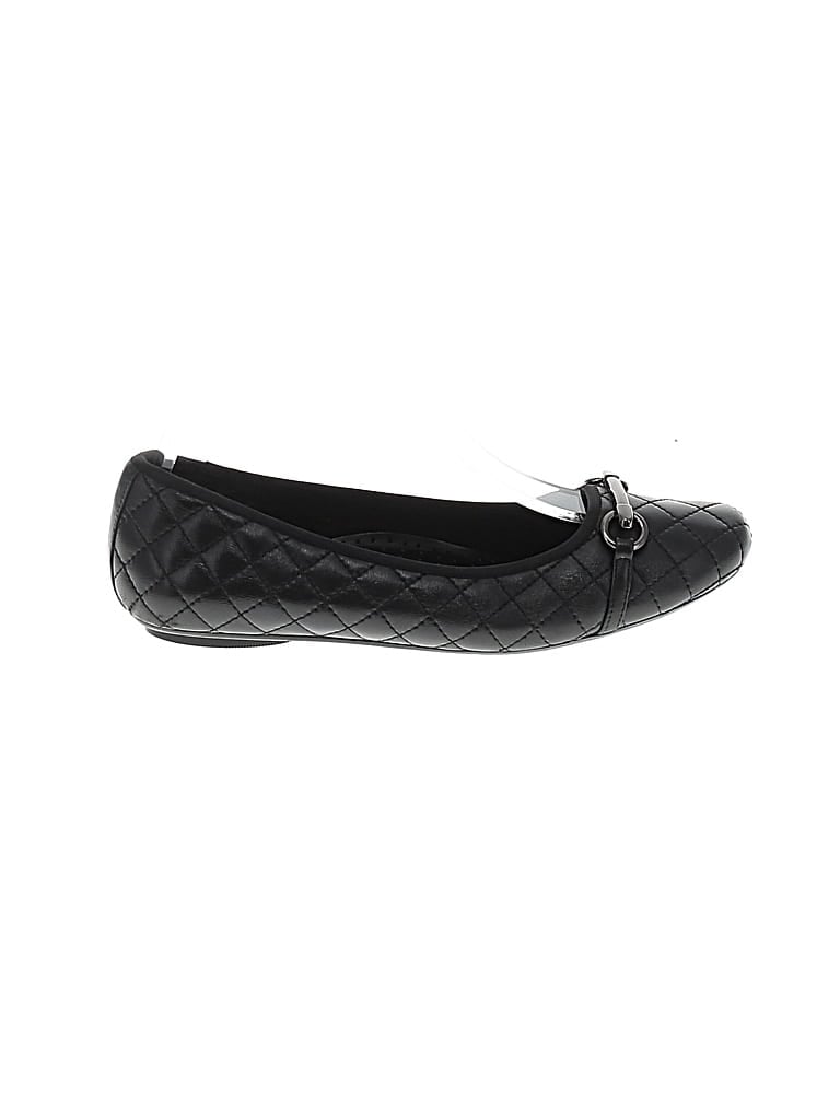 Pre-owned Vaneli Flats In Black