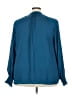Torrid 100% Polyester Teal Long Sleeve Blouse Size 3X Plus (3) - photo 2