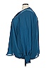 Torrid 100% Polyester Teal Long Sleeve Blouse Size 3X Plus (3) - photo 5