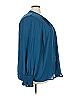 Torrid 100% Polyester Teal Long Sleeve Blouse Size 3X Plus (3) - photo 4