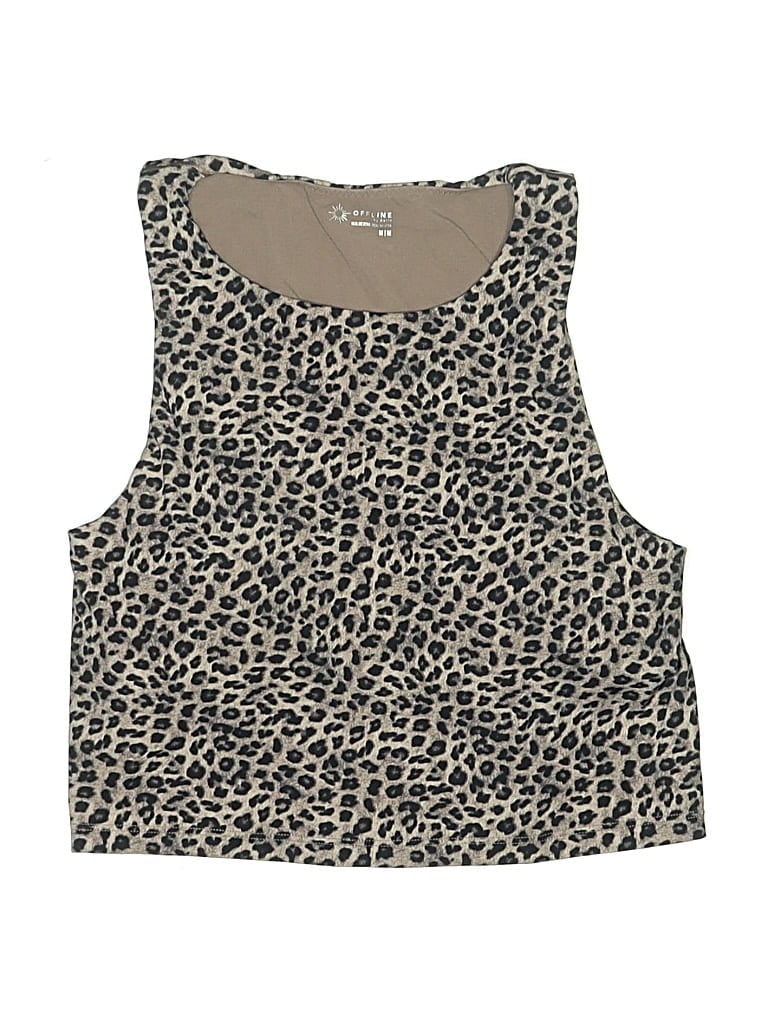 Pre-owned Offline By Aerie Swimsuit Top Tan Swimwear In Brown