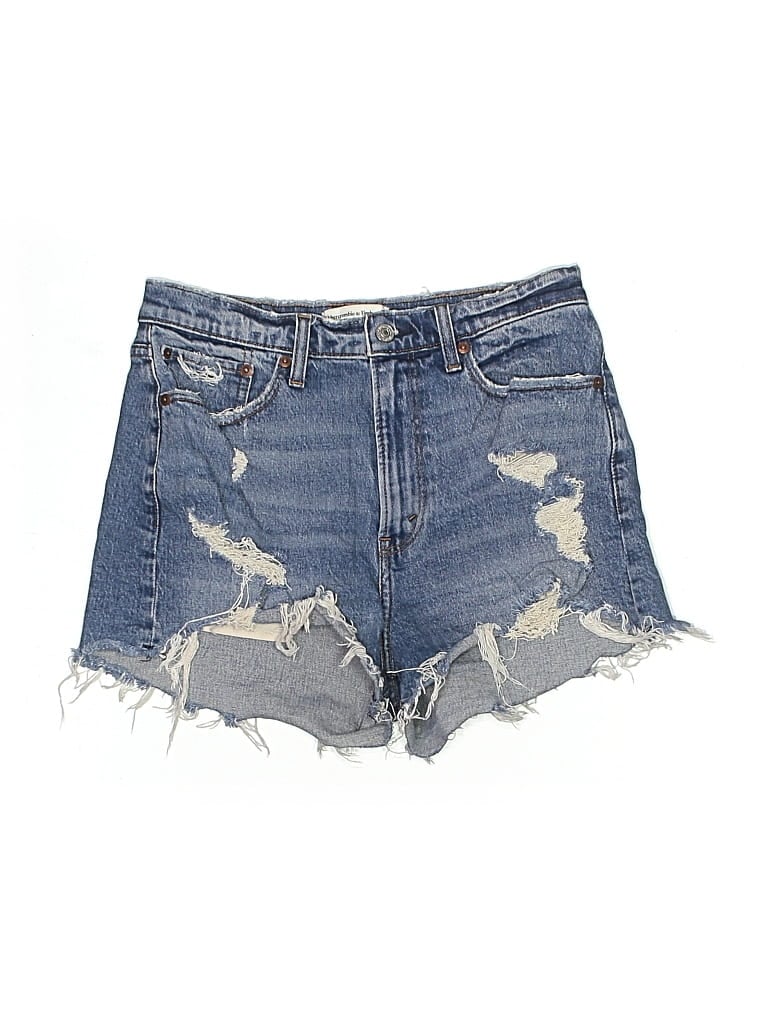 Pre-owned Abercrombie & Fitch Denim Shorts In Blue