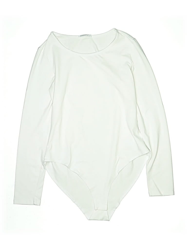 Pre-owned Mangopop Collection Bodysuit In White