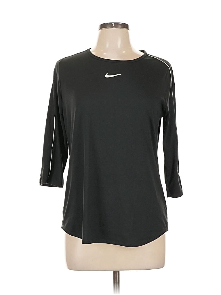 Pre-owned Nike 3/4 Sleeve T-shirt In Black
