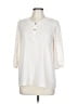 Francesca's 100% Polyester Ivory 3/4 Sleeve T-Shirt Size L - photo 1