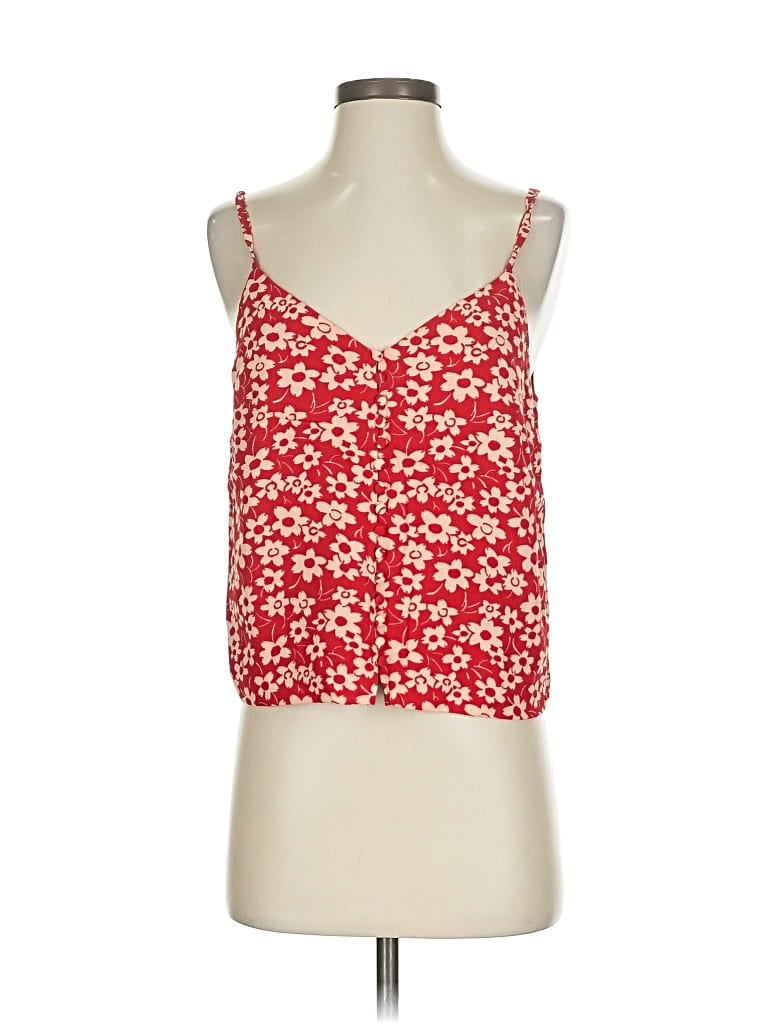 Pre-owned Madewell Sleeveless Blouse In Red
