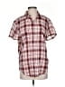 Guess Plaid Red Short Sleeve Button-Down Shirt Size S - photo 1