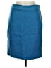 J.Crew 100% Wool Solid Blue Wool Skirt Size 6 - photo 1