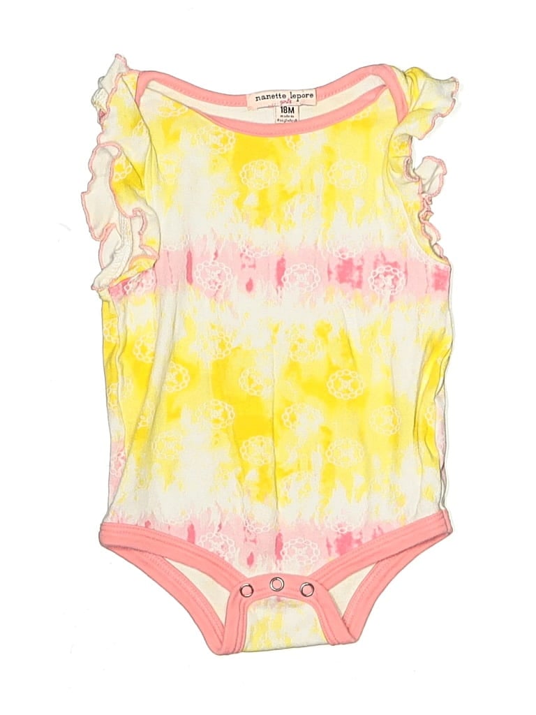 Pre-owned Nanette Lepore Kids' Short Sleeve Onesie In Yellow