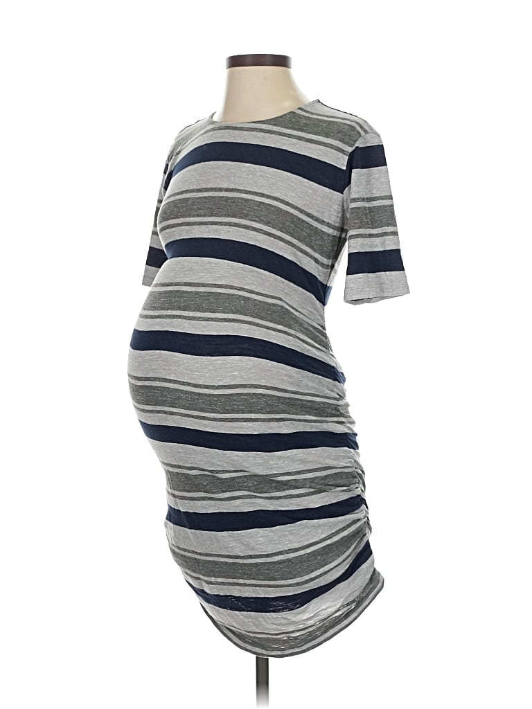 Pre-owned A Pea In The Pod Casual Dress In Gray
