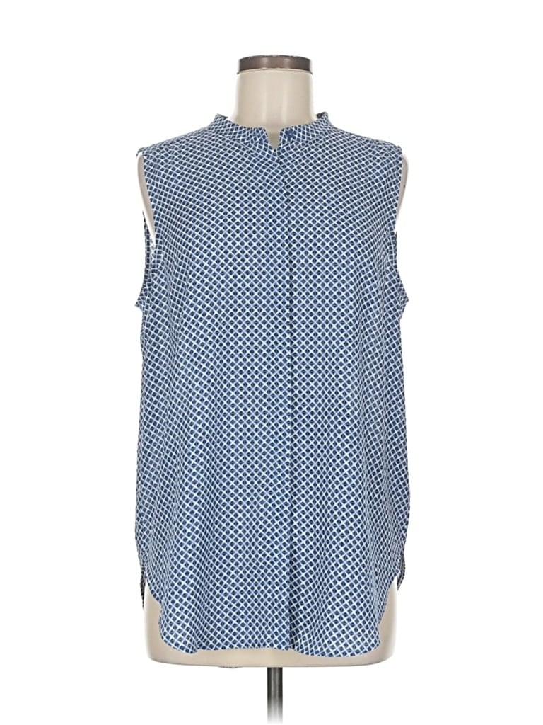 Pre-owned Nydj Sleeveless Blouse In Blue