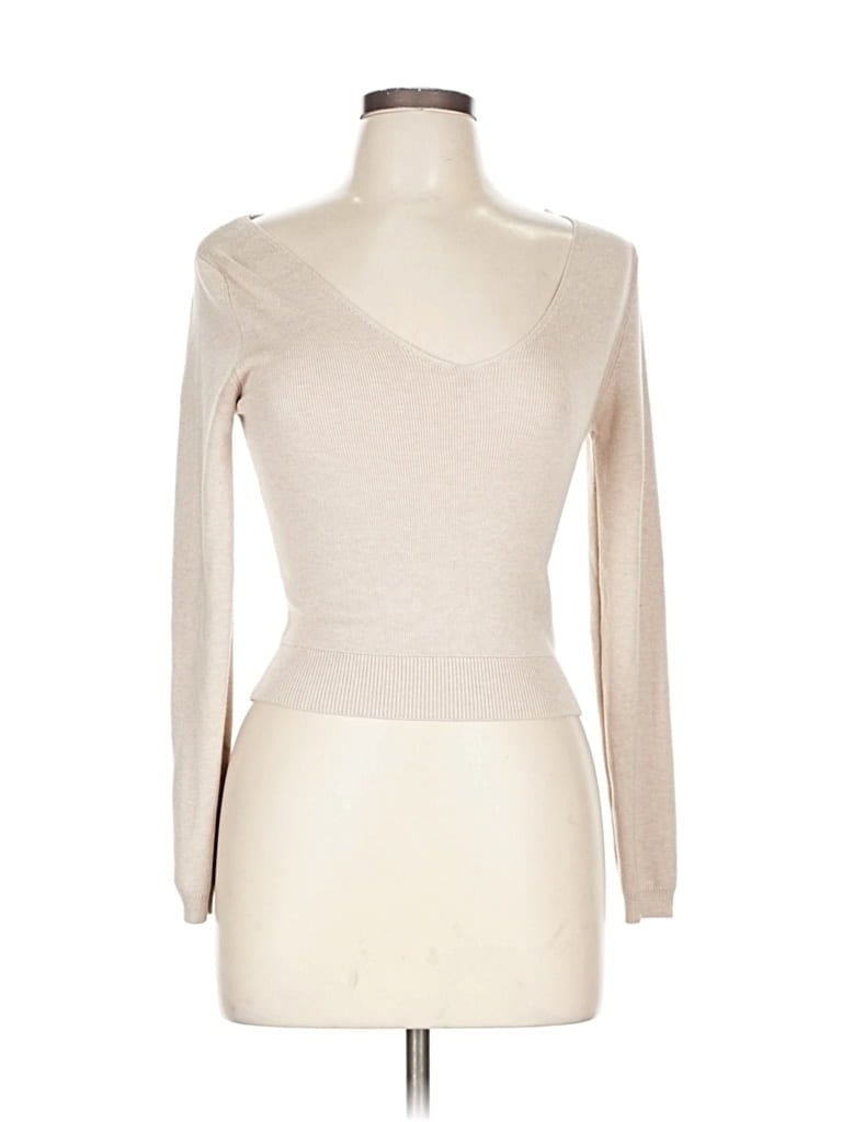 Pre-owned Pink Rose Pullover Sweater In Brown