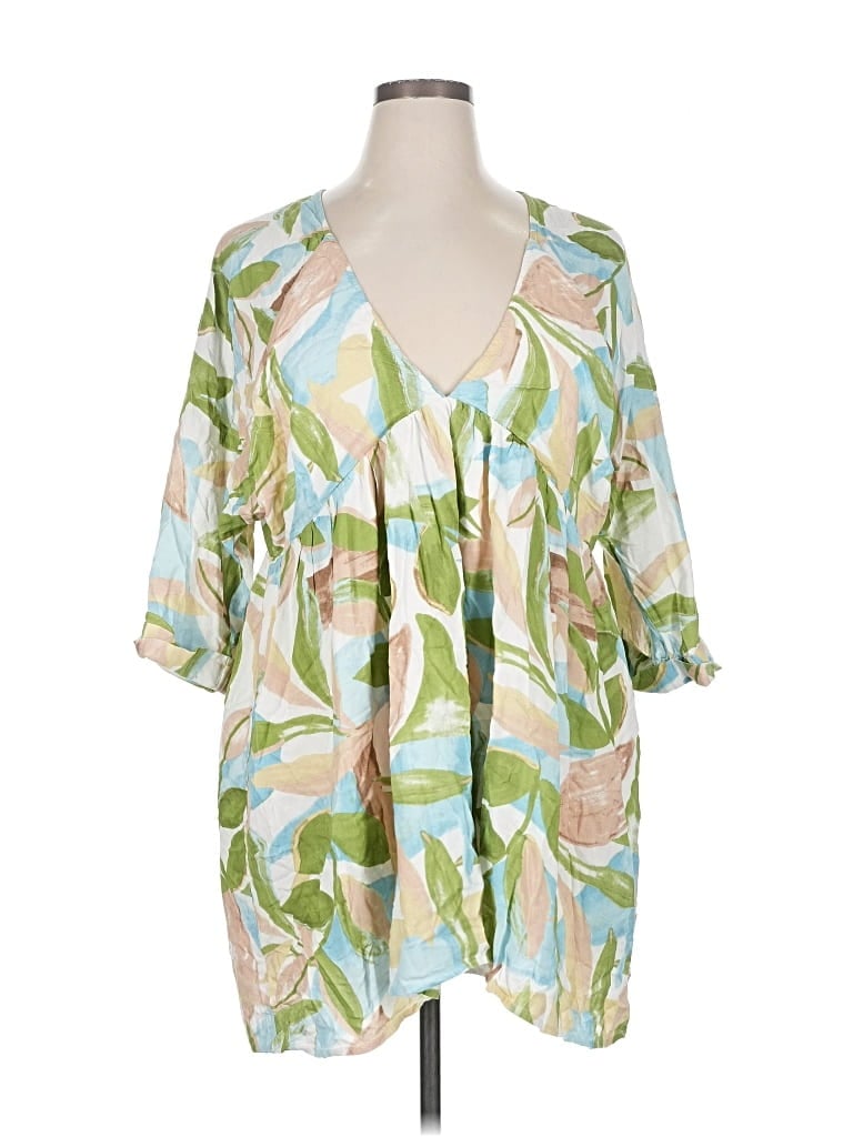 Pre-owned Girl And The Sun Casual Dress In Green