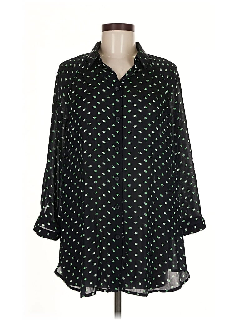 Pre-owned Cabi 3/4 Sleeve Blouse In Black