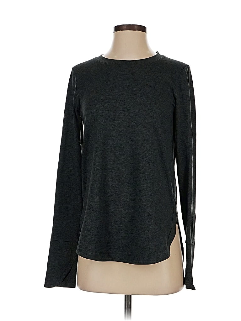 Pre-owned Athleta Long Sleeve T-shirt In Gray