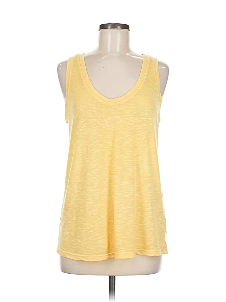Pre-owned Michael Stars Tank Top Yellow Halter Neckline Tops