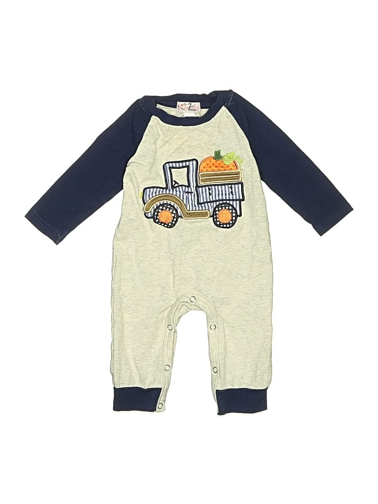 Pre-owned Assorted Brands Babies' Long Sleeve Onesie In Gray