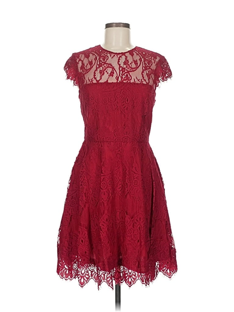 Pre-owned Bb Dakota Cocktail Dress In Burgundy