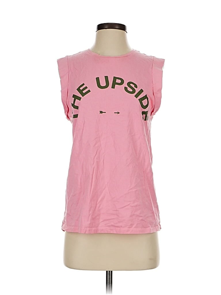 Pre-owned The Upside Sleeveless Top Pink Scoop Neck Tops