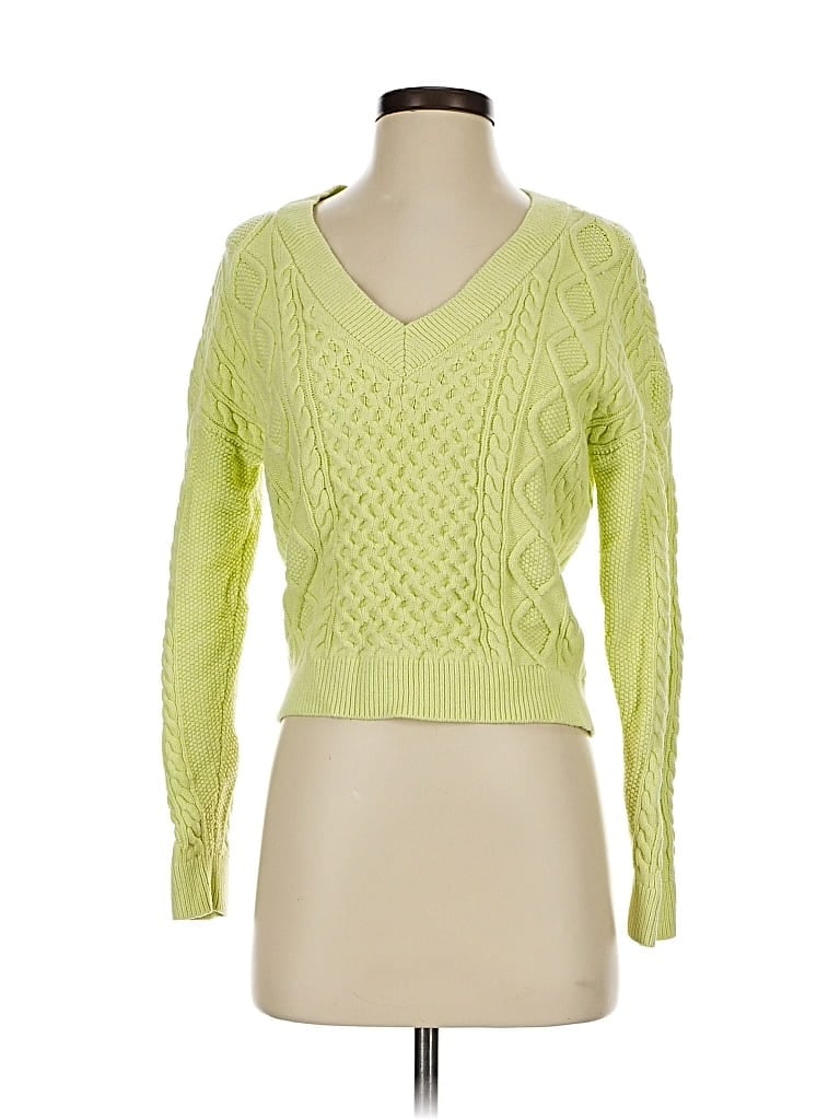 Pre-owned Open Edit Pullover Sweater In Green