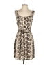 Sugar Lips 100% Polyester Animal Print Tan Cocktail Dress Size S - photo 1