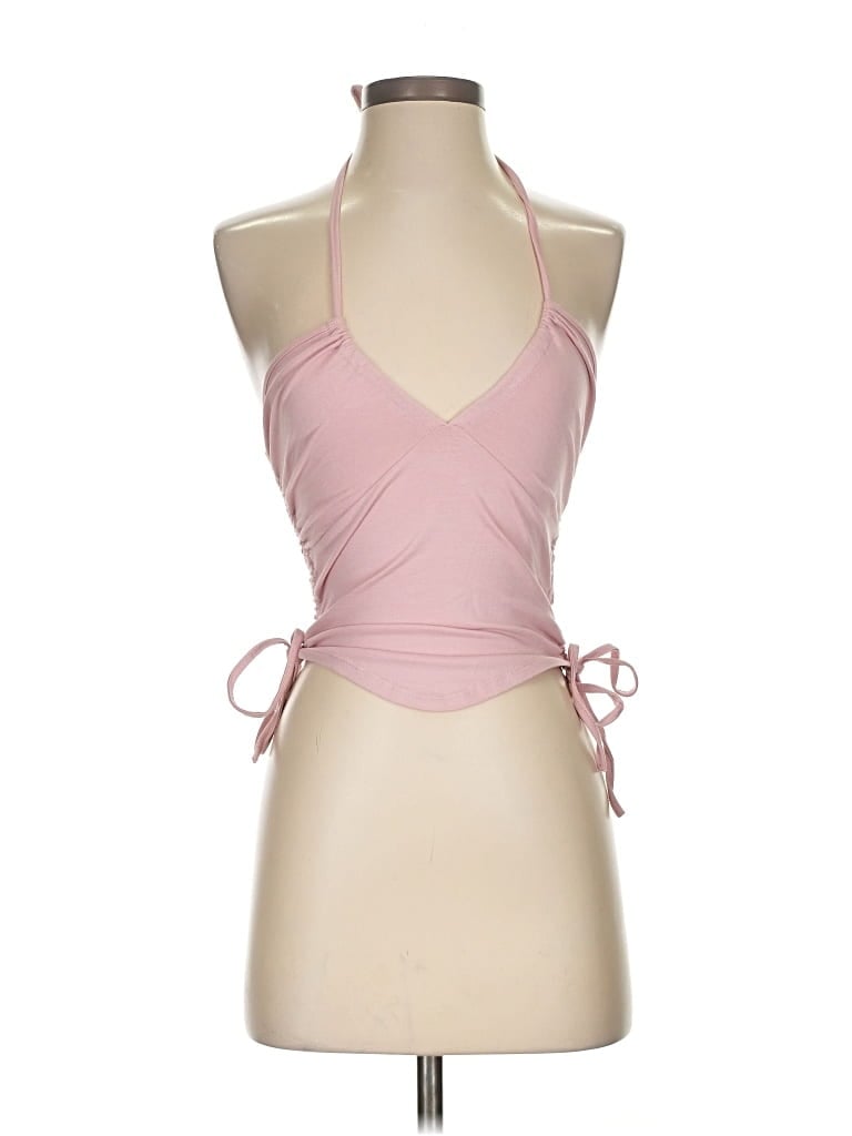 Pre-owned Shein Tank Top Pink Halter Neckline Tops