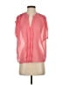 Hale Bob Pink Short Sleeve Blouse Size S - photo 1