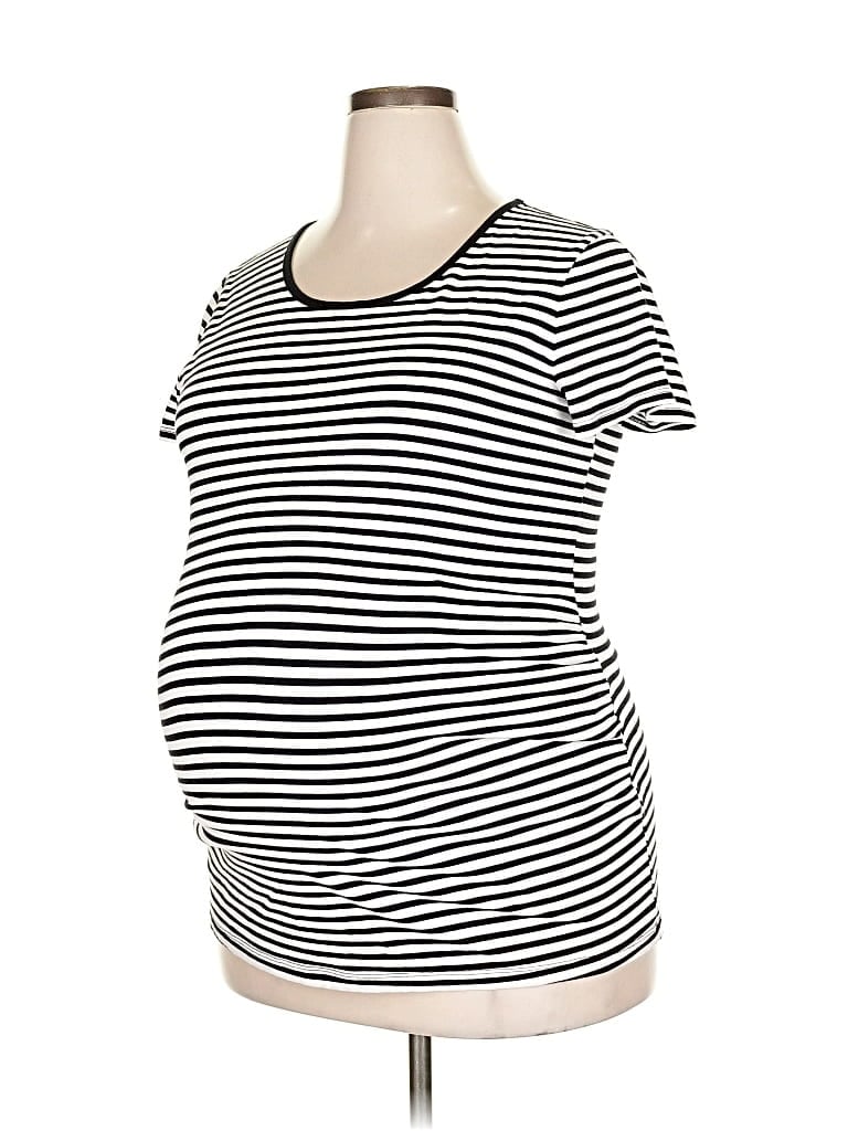 Pre-owned Belle + Sky Short Sleeve T-shirt In White