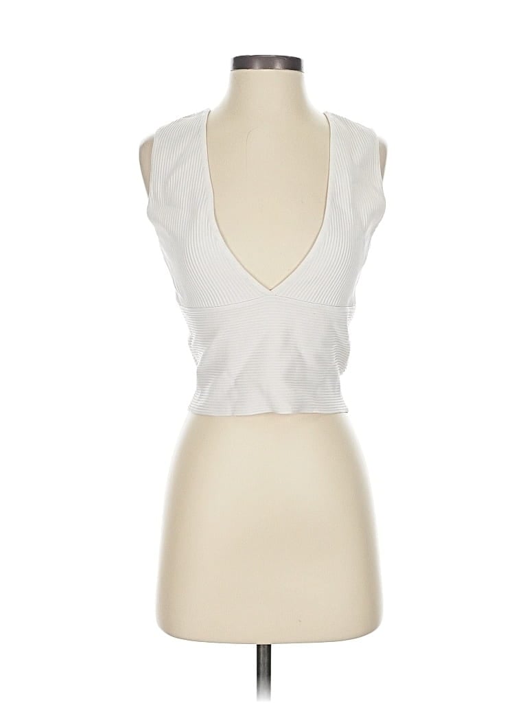 Pre-owned Assorted Brands Sleeveless Blouse In White