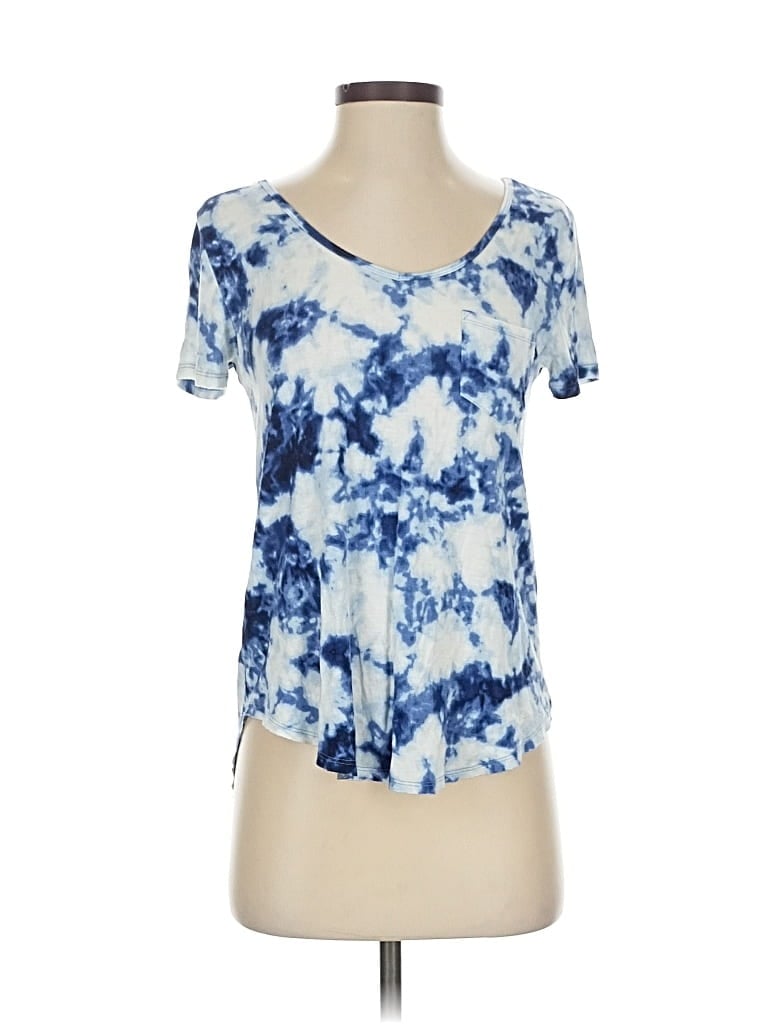 Pre-owned Hollister Short Sleeve T-shirt In Blue