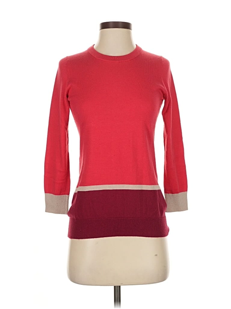 Pre-owned Banana Republic Silk Pullover Sweater In Red
